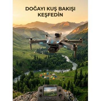 Uzaktan Kumandalı Çift Kameralı Hobi ve Fotoğraf Droneu