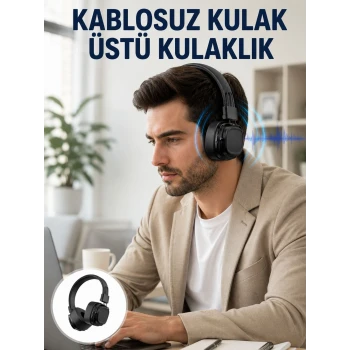 Uzun Süreli Rahat Kullanım İçin Kablosuz Bluetooth Kulaklık Yeni Nesil