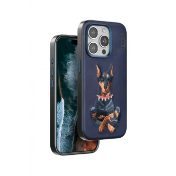 Venco Apple iPhone 15 Pro Max Perma Desenli Kapak - Lacivert
