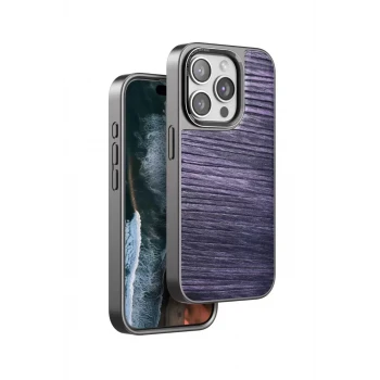 Venco Apple iPhone 15 Pro Max Wave Kapak - Derin Mor