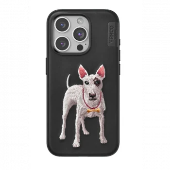 Venco Apple iPhone 15 Pro Perma Desenli Kapak - Siyah