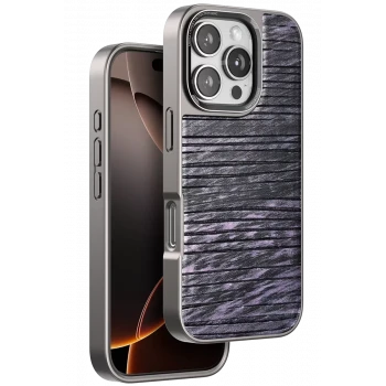 Venco Apple iPhone 16 Pro Max Wave Kapak - Derin Mor