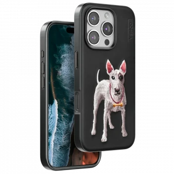 Venco Apple iPhone 16 Pro Perma Desenli Kapak - Siyah