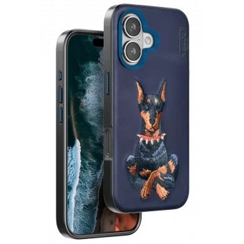 Venco Apple iPhone 16 Perma Desenli Kapak - Lacivert