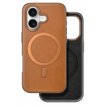 Venco Apple iPhone 16 Puskas Magsafe Kapak - Açık Kahve