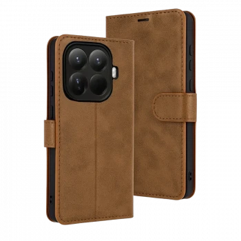 Xiaomi Mi 15T Pro Trend S Plus Kapaklı Kılıf - Taba