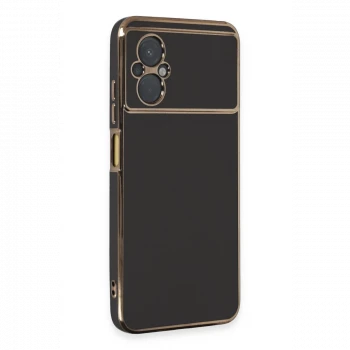 Xiaomi Poco M5 Kılıf Volet Silikon - Siyah