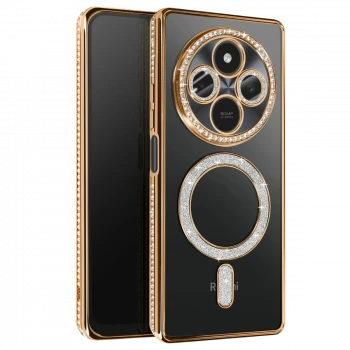 Xiaomi Redmi 14C Joke Simli Magneticsafe Kılıf - Gold