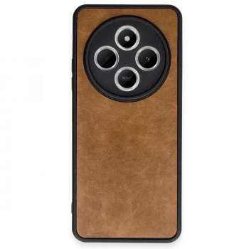 Xiaomi Redmi 14C Kılıf Aras Deri Kapak - Taba