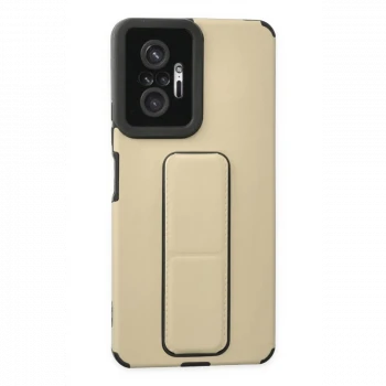 Xiaomi Redmi Note 10 Pro Kılıf Mega Standlı Silikon - Gold