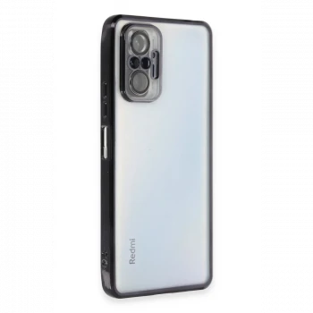Xiaomi Redmi Note 10 Pro Kılıf Razer Lensli Silikon - Siyah