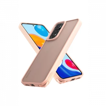 Xiaomi Redmi Note 11 Kılıf Elegant Kapak - Pudra