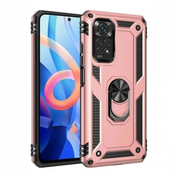 Xiaomi Redmi Note 12S Kılıf Sofya Yüzüklü Silikon Kapak - Rose