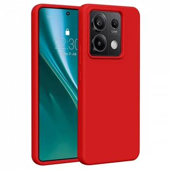 Xiaomi Redmi Note 13 Pro 5G Kılıf First Silikon - Kırmızı