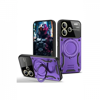 Xiaomi Redmi Note 13 Pro Plus Joy Lens Standlı Kapak - Mor