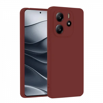 Xiaomi Redmi Note 14 4G Kılıf First Silikon - Bordo