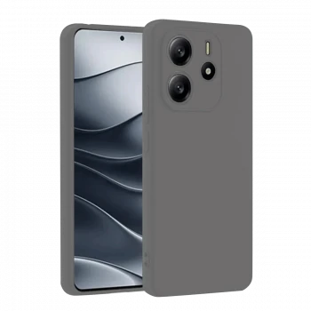 Xiaomi Redmi Note 14 4G Kılıf First Silikon - Gri