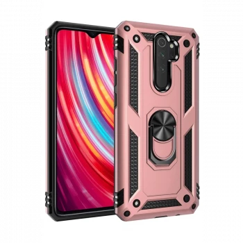 Xiaomi Redmi Note 8 Pro Kılıf Sofya Yüzüklü Silikon Kapak - Rose