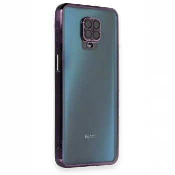 Xiaomi Redmi Note 9 Pro Kılıf Razer Lensli Silikon - Mor