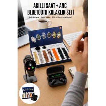 Yeni Model Akıllı Saat ve Ucuz Kaliteli Bluetooth Kulaklık Amoled Ekran Aynalı