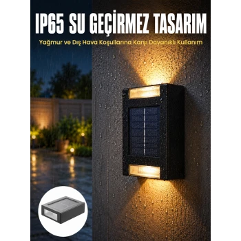 Yeni Model Solar Çift Taraflı Duvar Lambası Dekoratif Duvar Lambası Yeni Nesil