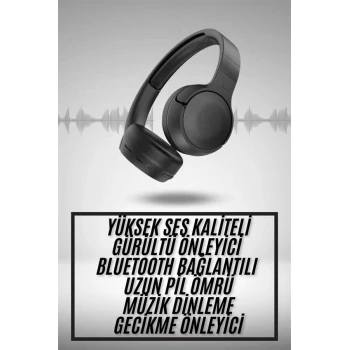 Yeni Nesil Kulak Üstü Bluetooth Kulaklık Type-C Girişli Yüksek Ses Kaliteli