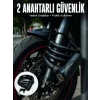 180 cm Uzun Çelik Halatlı Anahtarlı Kilit ile Güvenli Park Deneyimi