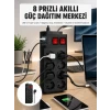 2 Metre Güçlü Çoklu Priz 8 Soket Yeni Nesil