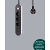 2 Metre Kablolu 3 USB Portlu Anahtarlı Üçlü Priz