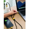240W Çoklu Şarj Kablosu Type-C Lightning Micro USB Örgü Kablo