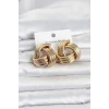 316L Çelik Gold Renk Sarmal Model Kadın Küpe