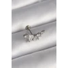 316L Çelik Gümüş Renk Zirkon Taşlı Tragus Piercing