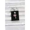 316L Cerrahi Çelik Pembe Zirkon Taşlı Model Göbek Piercing
