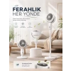 5 Kademeli Hız Ayarıyla Güçlü Hava Akışlı Dikey Vantilatör