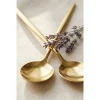6lı Lüks Gold Paslanmaz Çelik Tatlı Kaşığı Seti (16 cm)