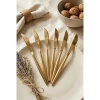 6lı Lüks Gold Paslanmaz Çelik Yemek Bıçağı Seti (21 cm)