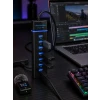 7 Girişli USB 3.0 Hub 5Gbps LED Göstergeli USB Çoğaltıcı