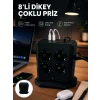 8li Dikey Çoklu Priz 4 USB 2 Type-C Girişli Akım Korumalı Uzatma Prizi