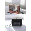 Ahşap Görünümlü Retro Bluetooth Radyo USB,AUX Ve SD Kart Girişli