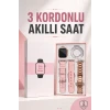 Akıllı Saat Amoled Ekran 3 Kordonlu Aksesuar Hediyeli Sesli Görüşme