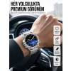 Akıllı Saat Çelik Kordonlu Amoled Ekran Android ve İOS Uyumlu Çağrı Cevaplayabilen Yeni Nesil