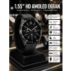 Amoled Ekran 3 Kordonlu Akıllı Saat 5.0 Bluetooth Bağlantılı Android ve İOS Uyumlu
