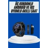 Amoled Ekran Akıllı Saat Üç Kordonlu İOS Android Uyumlu