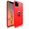 Apple iPhone 11 Pro Max Kılıf Range Yüzüklü Silikon - Kırmızı