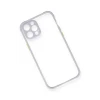 Apple iPhone 12 Kılıf Miami Şeffaf Silikon - Lila