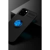 Apple iPhone 12 Kılıf Range Yüzüklü Silikon - Siyah-Mavi