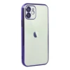 Apple iPhone 12 Kılıf Razer Lensli Silikon - Mor