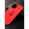 Apple iPhone 12 Pro Max Kılıf Range Yüzüklü Silikon - Kırmızı