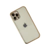 Apple iPhone 12 Pro Max Kılıf Razer Lensli Silikon - Gold