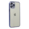 Apple iPhone 12 Pro Max Kılıf Razer Lensli Silikon - Mor